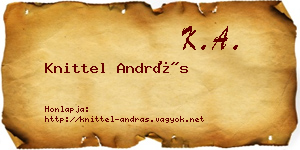 Knittel András névjegykártya