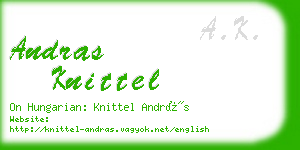 andras knittel business card